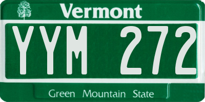 VT license plate YYM272