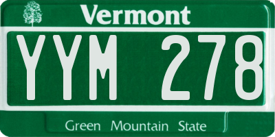 VT license plate YYM278