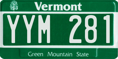 VT license plate YYM281