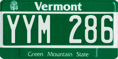 VT license plate YYM286