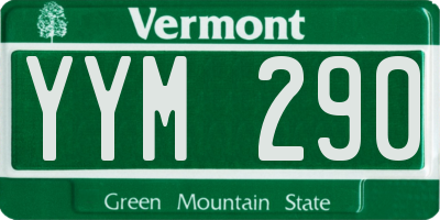 VT license plate YYM290