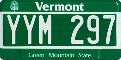 VT license plate YYM297