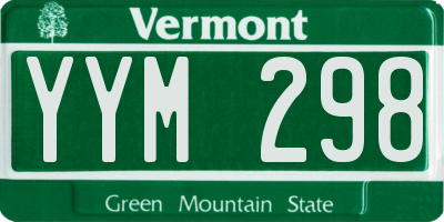 VT license plate YYM298