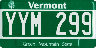 VT license plate YYM299
