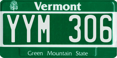 VT license plate YYM306