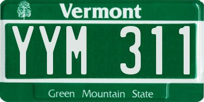 VT license plate YYM311