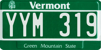 VT license plate YYM319