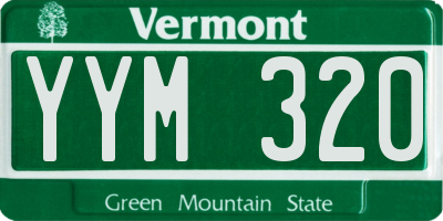 VT license plate YYM320