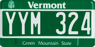 VT license plate YYM324