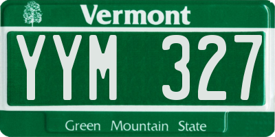 VT license plate YYM327