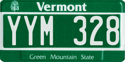 VT license plate YYM328