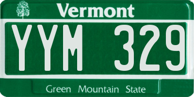 VT license plate YYM329