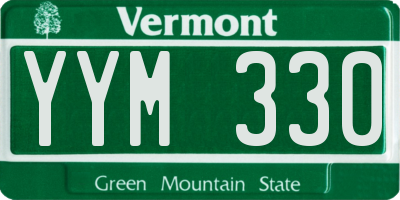 VT license plate YYM330