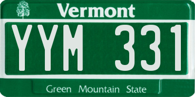 VT license plate YYM331