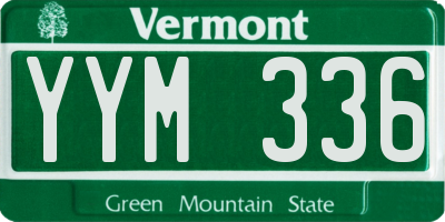 VT license plate YYM336