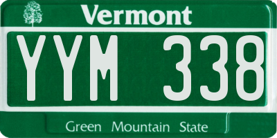 VT license plate YYM338