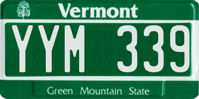 VT license plate YYM339