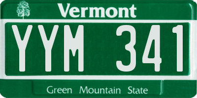 VT license plate YYM341