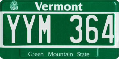 VT license plate YYM364
