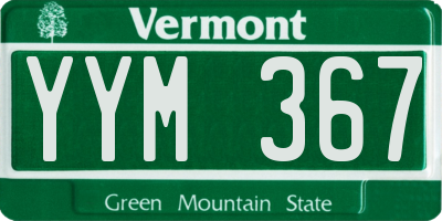 VT license plate YYM367