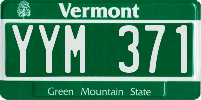 VT license plate YYM371