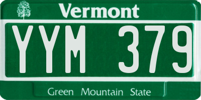 VT license plate YYM379