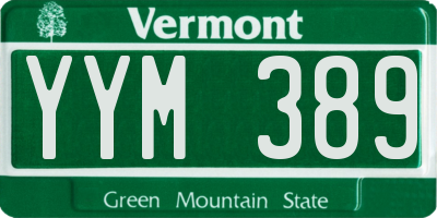 VT license plate YYM389