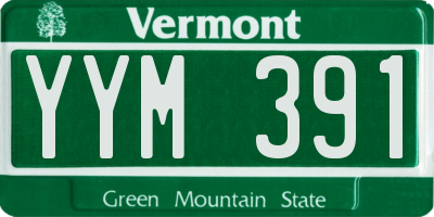 VT license plate YYM391