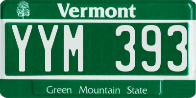 VT license plate YYM393