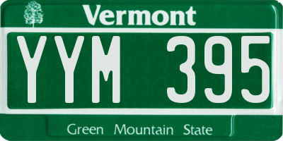VT license plate YYM395