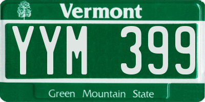 VT license plate YYM399