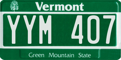 VT license plate YYM407