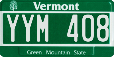 VT license plate YYM408