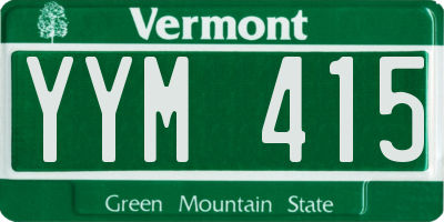 VT license plate YYM415