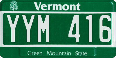 VT license plate YYM416