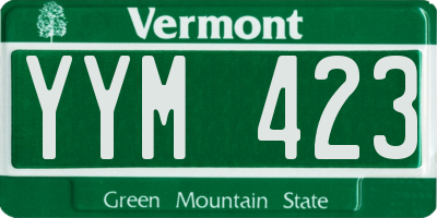 VT license plate YYM423