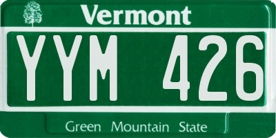 VT license plate YYM426