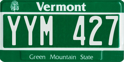 VT license plate YYM427