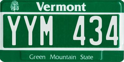 VT license plate YYM434