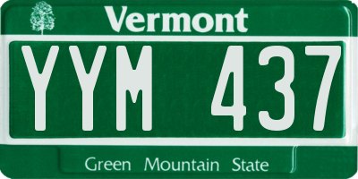 VT license plate YYM437