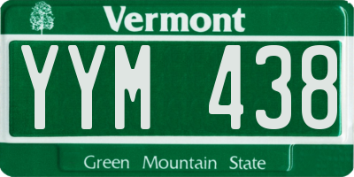 VT license plate YYM438
