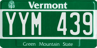 VT license plate YYM439