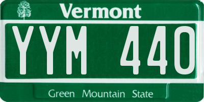 VT license plate YYM440