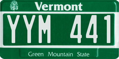 VT license plate YYM441