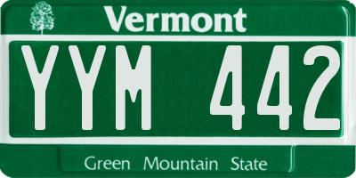 VT license plate YYM442