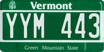 VT license plate YYM443