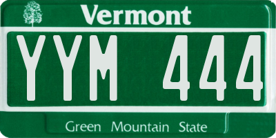 VT license plate YYM444