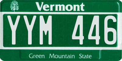 VT license plate YYM446