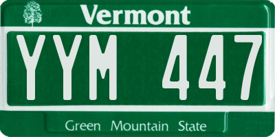 VT license plate YYM447