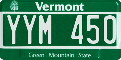 VT license plate YYM450